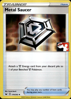 METAL SAUCER 170/202 PLAY! PRIZE PACK SERIES HOLO RARE Pokemon TCG - Image 1