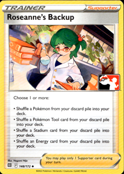 ROSEANNE'S BACKUP 148/172 PLAY! PRIZE PACK SERIES NON-HOLO Pokemon TCG - Image 1