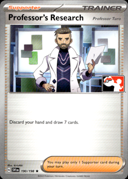 PROFESSOR'S RESEARCH 190/198 (Turo) PLAY! PRIZE PACK NON-HOLO RARE Pokemon - Image 1