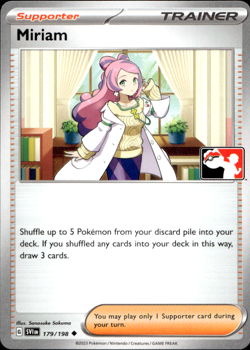 MIRIAM 179/198 PLAY! PRIZE PACK SERIES NON-HOLO Pokemon TCG - Image 1