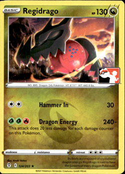 REGIDRAGO 124/203 PLAY! PRIZE PACK SERIES NON-HOLO RARE Pokemon TCG - Image 1