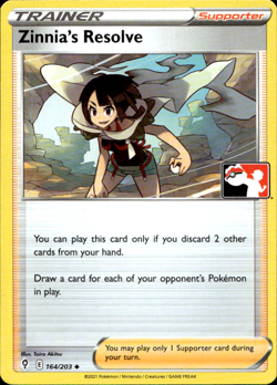 ZINNIA'S RESOLVE 164/203 PLAY! PRIZE PACK SERIES NON-HOLO Pokemon TCG - Image 1