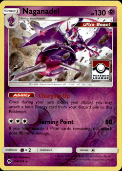 NAGANADEL 108/214 LEAGUE PROMO REVERSE HOLO Pokemon TCG - Image 1