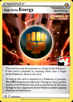 SINGLE STRIKE ENERGY 141/163 PLAY! PRIZE PACK SERIES NON-HOLO Pokemon TCG - Image 1