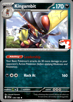 KINGAMBIT 134/198 PLAY! PRIZE PACK SERIES NON-HOLO RARE Pokemon TCG - Image 1