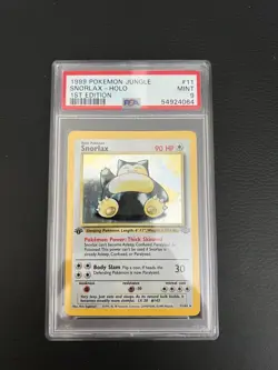 Snorlax HOLO # 11 1st Edition 1999 Pokemon Jungle PSA 9 - Image 1
