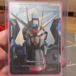 Freedom Gundam C+ Foil Resource Gundam Card Game TCG - Image 1