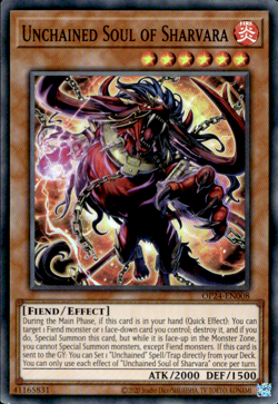 UNCHAINED SOUL OF SHARVARA OP24-EN008 SUPER RARE VLP YuGiOh - Image 1