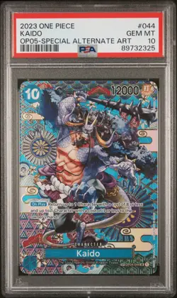 KAIDO OP04-044 SPECIAL ALT ART PSA 10 GEM MINT, 2023 ONE PIECE CARD GAME OP05 - Image 1