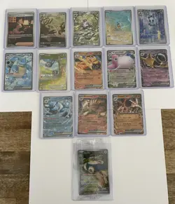 Pokemon 151 TCG - 14 Card Lot! IRs..Full Arts.SIR.exs.Snorlax Etb Sealed Pro NM - Image 1