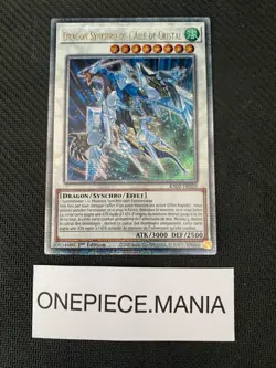 Yu-Gi-Oh! Crystal Wing Synchro Dragon RA02-FR029 1st Quarter Century - Image 1