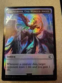 Sephiroth, One-Winged Angel - Robot Warrior Double-Sided Token - FOIL - Mtg - Image 1