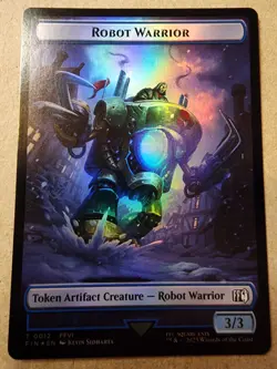 Sephiroth, One-Winged Angel - Robot Warrior Double-Sided Token - FOIL - Mtg - Image 2