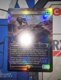 MTG - REX - Ravenous Tyrannosaurus (Borderless) #0018 - Near Mint Foil - Image 1