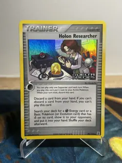 Holon Researcher 95/113 EX Delta Species Trainer Stamped Reverse Holo Pokemon LP - Image 1