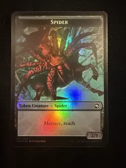 MTG Spider Lolth, Spider Queen Emblem Double-Sided Token Foil - AFR - Image 1