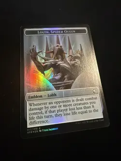 MTG Spider Lolth, Spider Queen Emblem Double-Sided Token Foil - AFR - Image 2