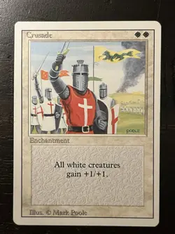 MTG Crusade Revised Edition Regular Rare - BANNED card Heavy Play - Image 1