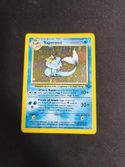 Pokemon Vaporeon 12/64 Jungle Holo Rare Vintage 1999 WoTC MP *ITALIAN* - Image 1