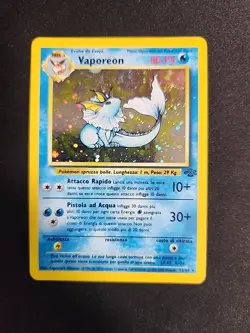 Pokemon Vaporeon 12/64 Jungle Holo Rare Vintage 1999 WoTC MP *ITALIAN* - Image 2
