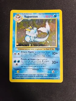 Pokemon Vaporeon 12/64 Jungle Holo Rare Vintage 1999 WoTC MP *ITALIAN* - Image 3