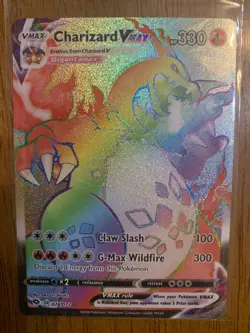 Pokemon Charizard VMAX Rainbow Hyper SECRET RARE Champion’s Path 74/73 - Image 3