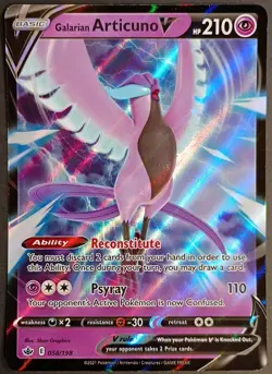 Galarian Articuno V 058/198 • Pokemon Swsh06: Chilling Reign • Holo • Near Mint - Image 1