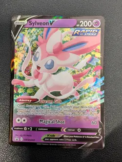 Sylveon V SWSH202 Ultra Rare Holo Black Star Promo Pokemon Card - Image 1