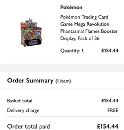 Pokemon TCG: Mega Evolution - Phantasmal Flames Booster Display Box (36 Packs) - Image 1