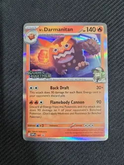 Pokemon N's Darmanitan SVP 181 Promo Pre release stamped Journey Together - Image 1