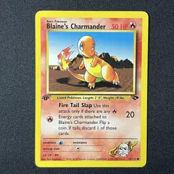 Blaine's Charmander 60/132 1st Edition Gym Challenge Pokemon Card - Image 2