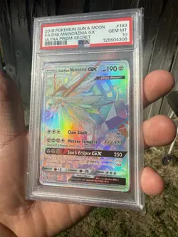 Pokemon Dusk Mane Necrozma GX 163/156 Ultra Prism Secret Rare PSA 10 - Image 2