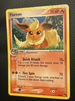 Pokemon TCG Flareon 2/17 Pop Series 3 Ultra Rare Holo PL - Image 1