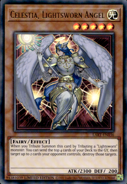CELESTIA, LIGHTSWORN ANGEL LART-EN036 ULTRA RARE UNSEALED LP YuGiOh - Image 1