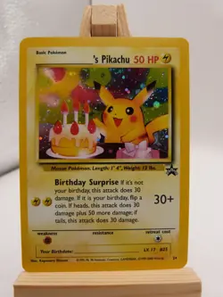 Pokemon Holo Rare Card - Birthday Pikachu #24 (BSP) - Image 1