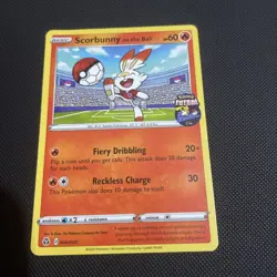 Scorbunny On The Ball Futsal Soccer Promo English Pokemon Card NM - Image 1