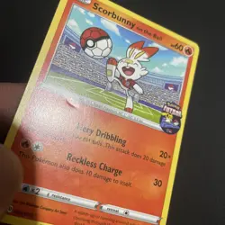 Scorbunny On The Ball Futsal Soccer Promo English Pokemon Card NM - Image 2