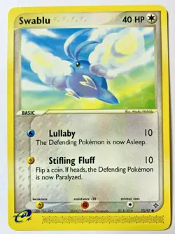 SWABLU - 75/97 - EX Dragon Set - e-Card Series Pokemon Card - 2003 - NM - Image 1