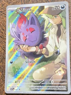 N's Zorua 189 SV Black Star Promo Holo Pokemon Card - Image 1