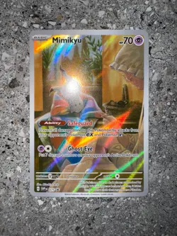 Pokemon TCG Cards Mimikyu SVP075 Illustration Rare Black Star Promo Holo MINT - Image 3