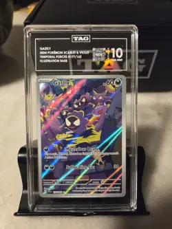 Pokemon Gastly 177/162 Sv05: Temporal Forces Holo TAG 10 GEM MINT - Image 1