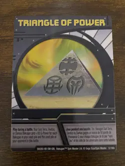 Bakugan Battle Brawlers Ability Card Blue Triangle of Power 37/48c - Image 1