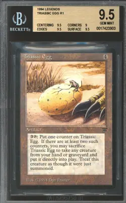 Magic MTG Legends Triassic Egg BGS 9.5 (9.5, 9, 9.5, 9.5) GEM MINT - Image 1