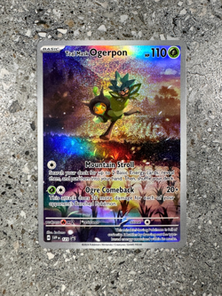 Pokemon TCG Cards Teal Mask Ogerpon SVP123 Black Star Promo Illustration Rare NM - Image 1