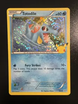 Pokemon TCG Totodile Reverse Holo 18/25 McDonalds 25th Anniversary Promo - Image 1