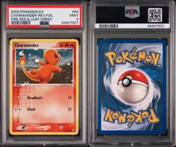 2004 Pokemon Fire Red & Leaf Green Charmander Reverse Holo Rare 58/112 PSA 9 - Image 2