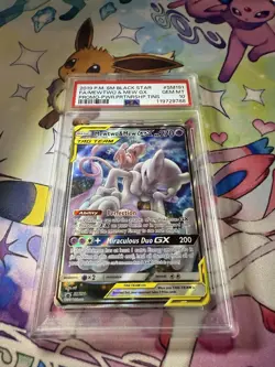 2019 Pokemon Black Star Mewtwo & Mew GX Holo SM191 PSA 10 Gem Mint - Image 3