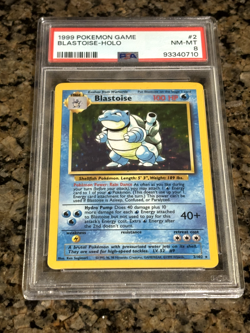 1999 POKEMON BASE SET UNLIMITED #2/102 BLASTOISE PSA 8 - Image 2