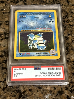 1999 POKEMON BASE SET UNLIMITED #2/102 BLASTOISE PSA 8 - Image 3