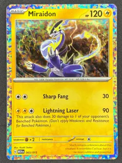 Pokemon Miraidon Confetti Holo 3/15 McDonald's Collection 2024 NM - Image 1